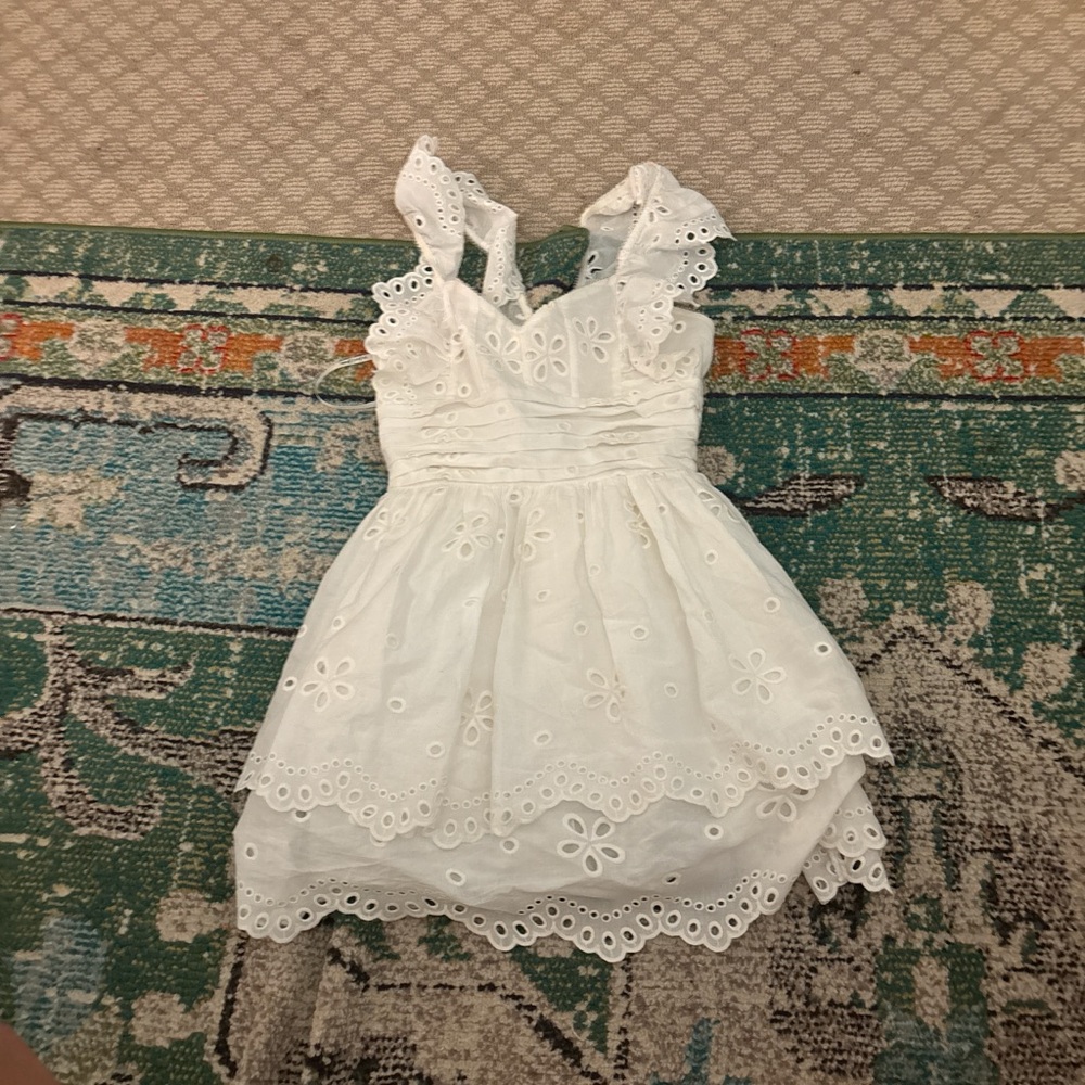 For Love And Lemons White Eyelet Mini Dress